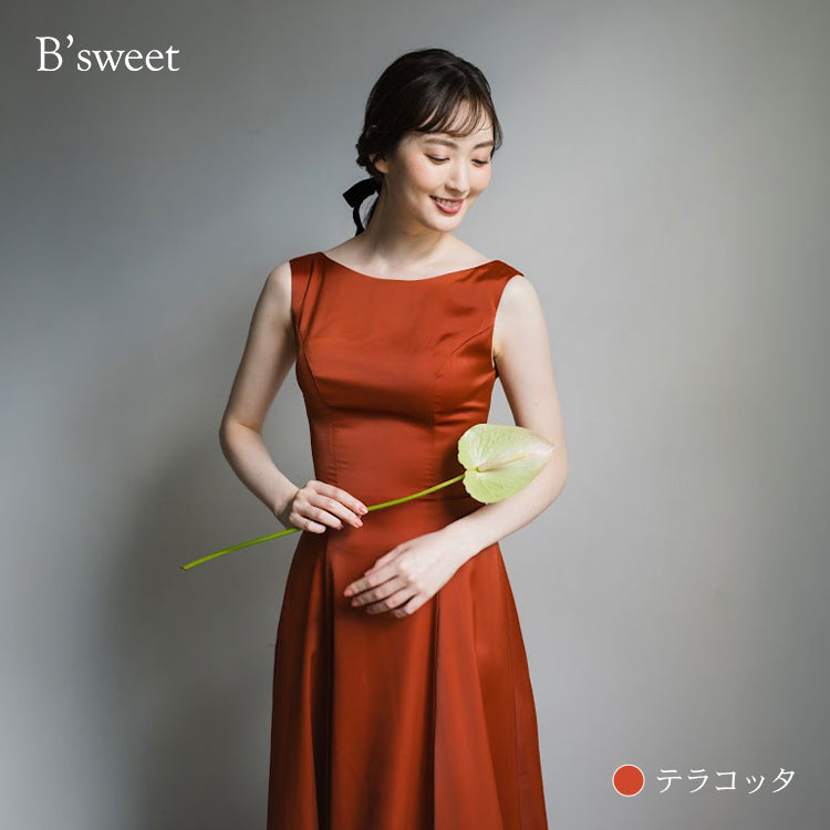 【wd181jx】バックオープンノースリーブドレス　Aライン