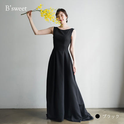 【wd181jx】バックオープンノースリーブドレス　Aライン