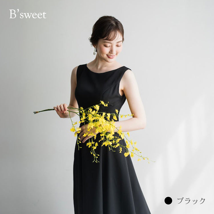 【wd181jx】バックオープンノースリーブドレス　Aライン