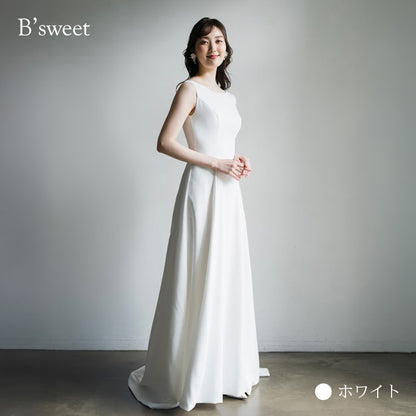 【wd181jx】バックオープンノースリーブドレス　Aライン