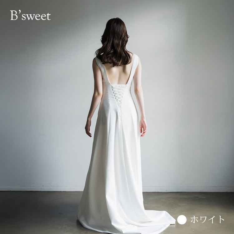 【wd181jx】バックオープンノースリーブドレス　Aライン