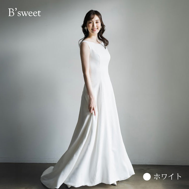 【wd181jx】バックオープンノースリーブドレス　Aライン