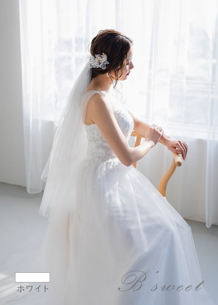 ウェディングドレス Aラインドレス サテン 床付き/トレーン 編み上げ  結婚式