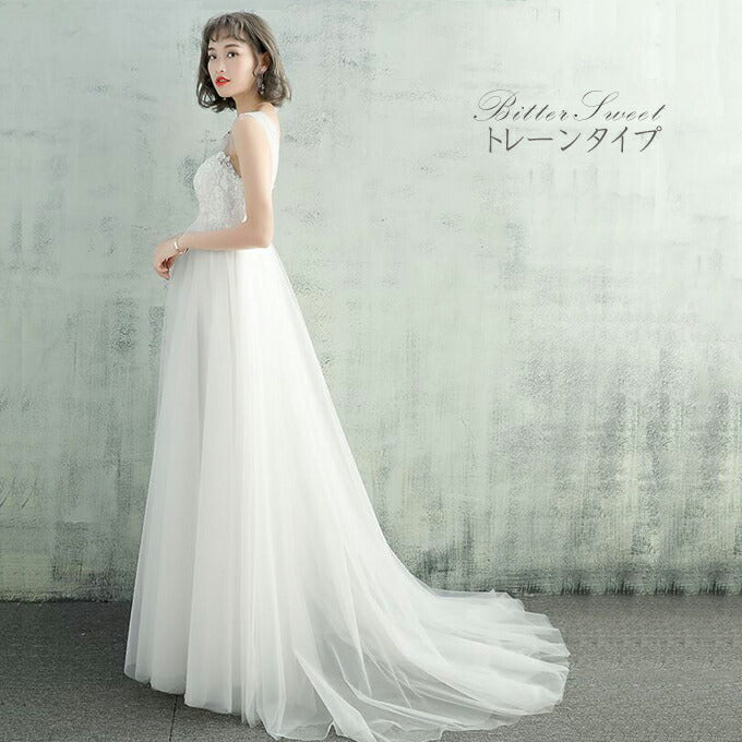 wd230xyEP】ノースリーブ刺繍レーストップエンパイアドレス – ドレス