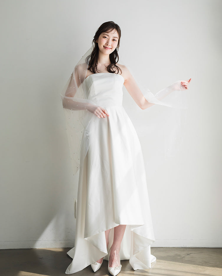 wd308ls】フィッシュテールビスチェタイプドレス 2カラー ショート