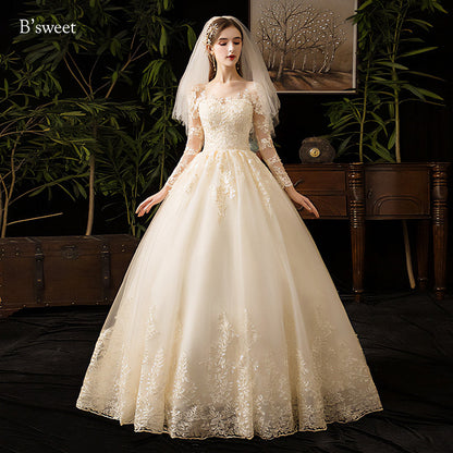 ロングスリーブ刺繍プリンセスドレス　プリンセスライン