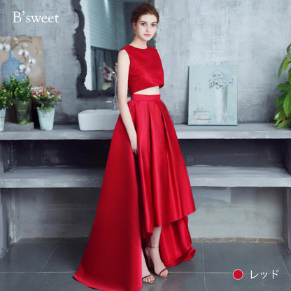 【wd378ls】セットアップフィッシュテールドレス　Aライン