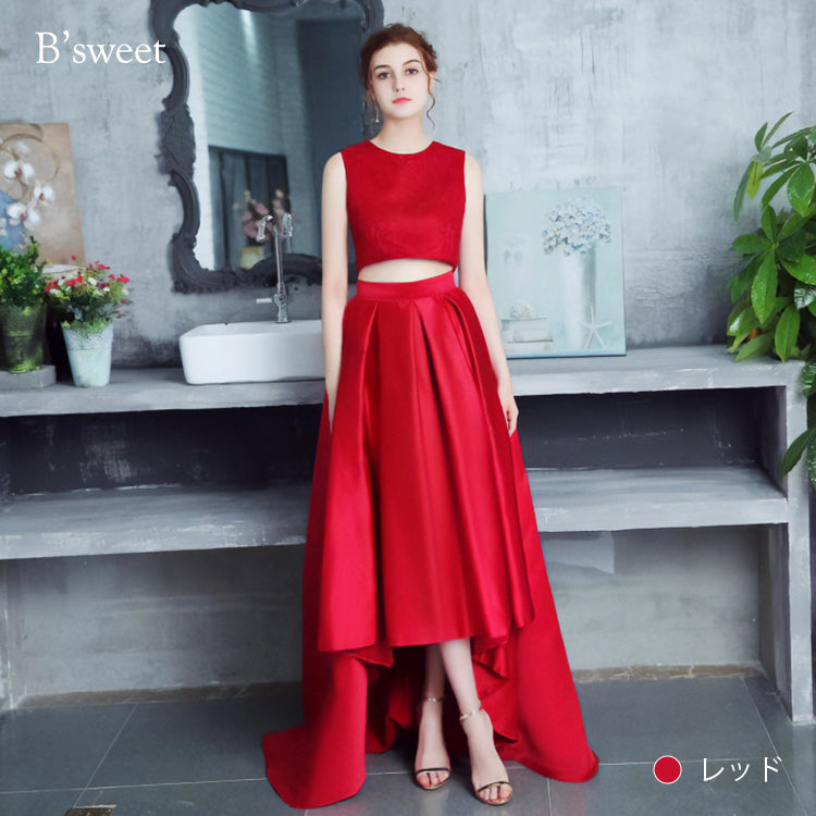 【wd378ls】セットアップフィッシュテールドレス　Aライン