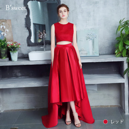 【wd378ls】セットアップフィッシュテールドレス　Aライン