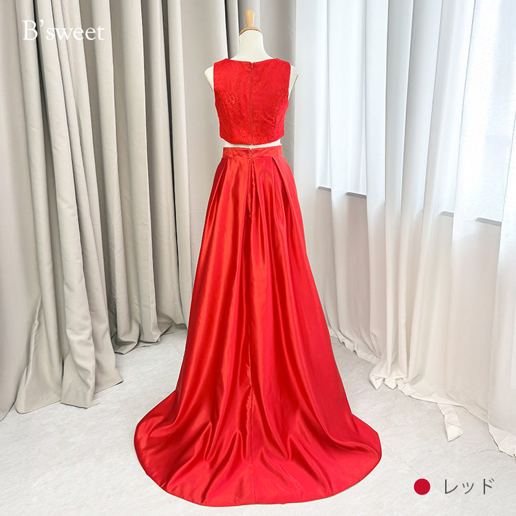 【wd378ls】セットアップフィッシュテールドレス　Aライン