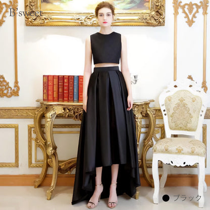 【wd378ls】セットアップフィッシュテールドレス　Aライン