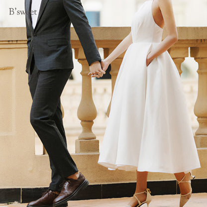 【wd454ls】キャミソールバックレスドレス　Aライン