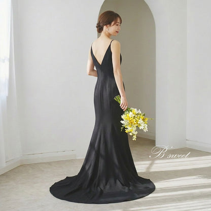 【wd550ls】Vネックキャミソールマーメイドドレス