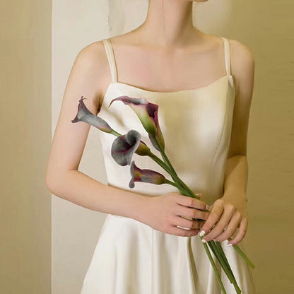 【wd630ls】ウェディングドレス キャミソールタイプ スレンダーライン