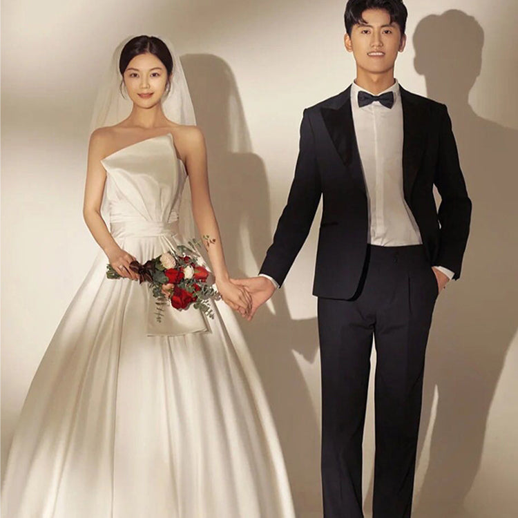 【wd664mi】ビッグリボンデザインビスチェドレス　プリンセスライン