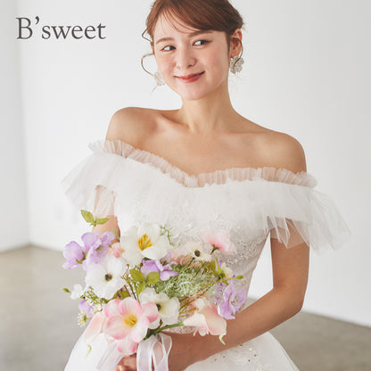 【wd702sf】チュールオフショルダープリンセスドレス