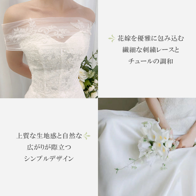 【wd715sr】2wayオフショルダードレス　Aライン