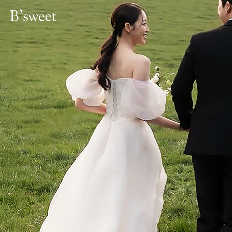 wd717jx】オーガンジーオフショルダードレス Aライン – ドレスショップ