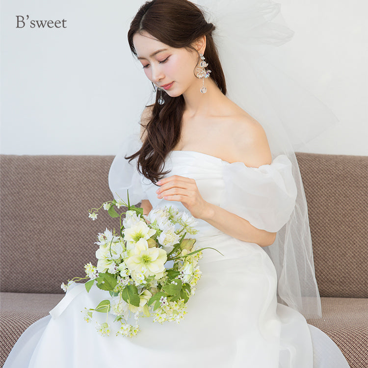 wd717jx】オーガンジーオフショルダードレス Aライン – ドレスショップ