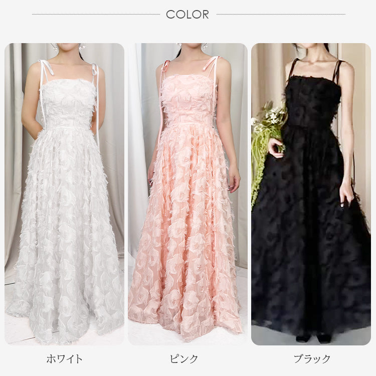 【wd718jx】フェザーシンプルウェディングドレス