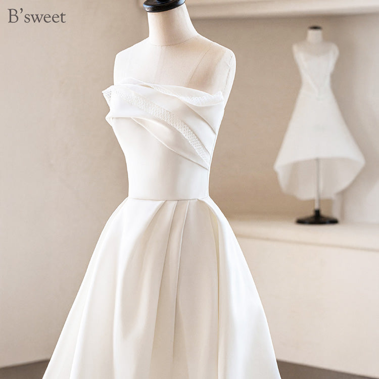 【wd727as】ビスチェフィッシュテールトレーンドレス  Aライン