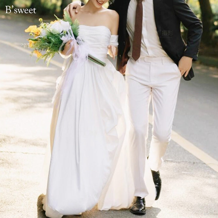 【wd728as】オフショルフィッシュテールバルーンドレス  Aライン