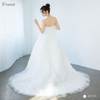 【wd733yi】フリルビスチェトレーンドレス　プリンセスライン