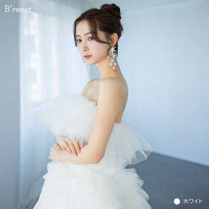 【wd733yi】フリルビスチェトレーンドレス　プリンセスライン
