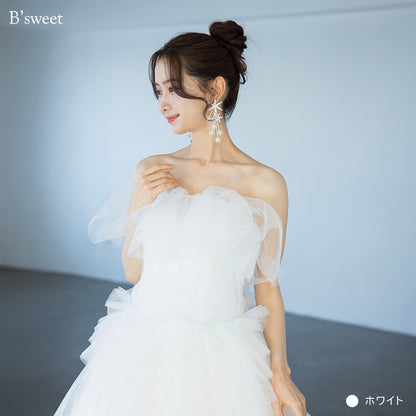 【wd733yi】フリルビスチェトレーンドレス　プリンセスライン