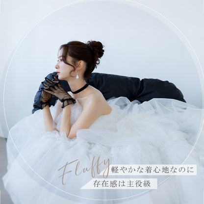 【wd733yi】フリルビスチェトレーンドレス　プリンセスライン