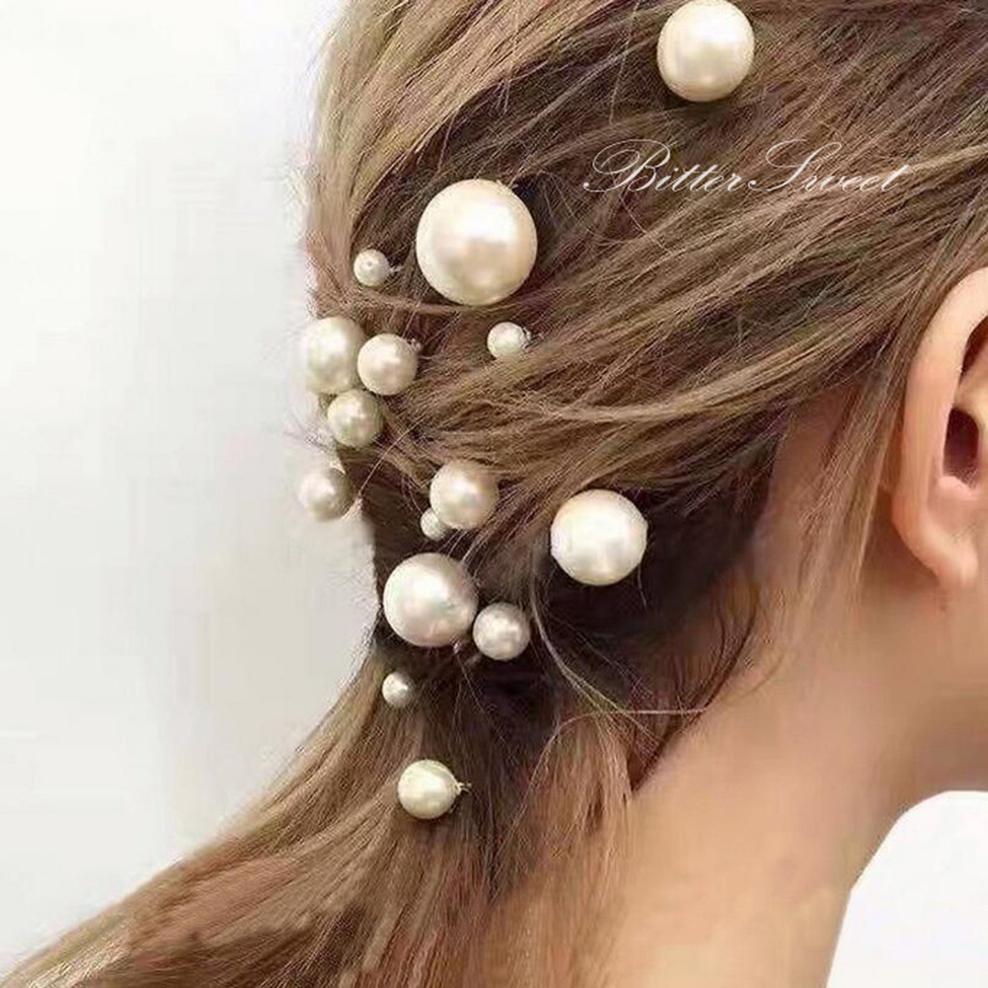 パールＵピン ホワイトパール ヘアピン ヘアアクセサリー 18本セット