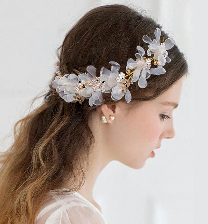 ac10】カチューシャ 結婚式 ヘッドドレス 髪飾り ウェディング