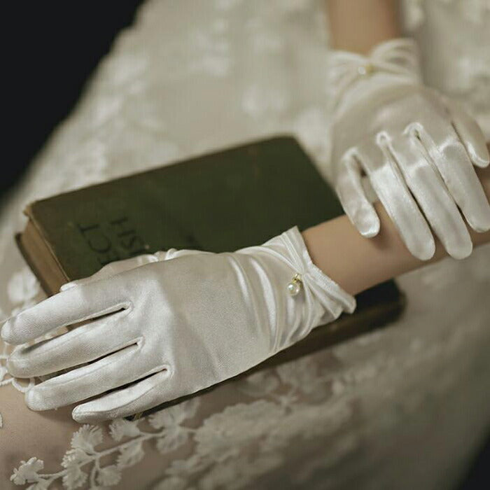 【gvs47yh】【即納】【ショートグローブ】ウェディンググローブ Wedding Gloves ウエディンググローブ サテン ウェディング小物 ブライダル小物