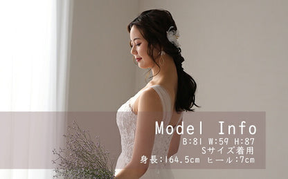 【wd141jx】フレアスリーブタックデザインドレス　Aライン