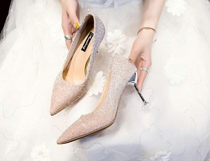 sho79xx】ウェディング パンプス Wedding Shoes 結婚式 キラキラ 美脚