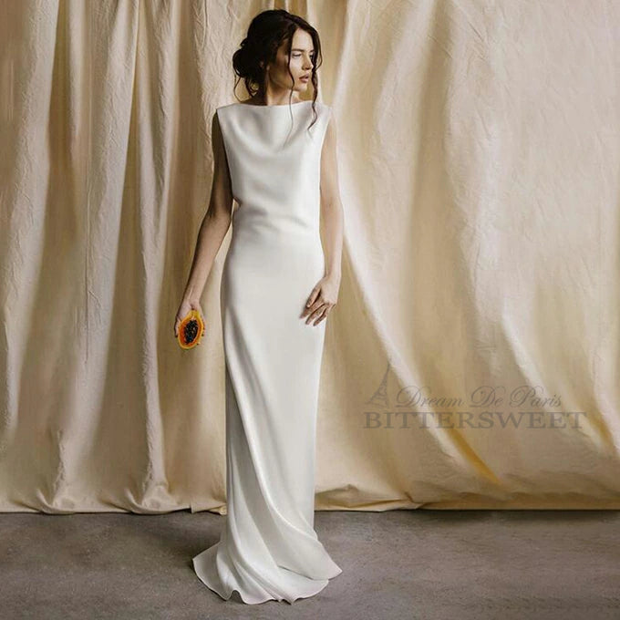 【wd271jx】バックレスノースリーブマーメイドドレス　２カラー