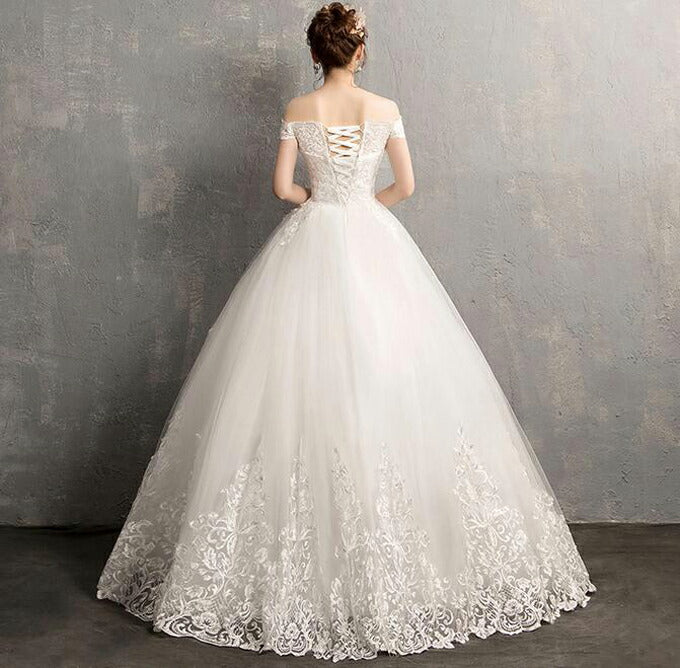 wd396af】ウェディングドレス Wedding Dress オフショルダー ...